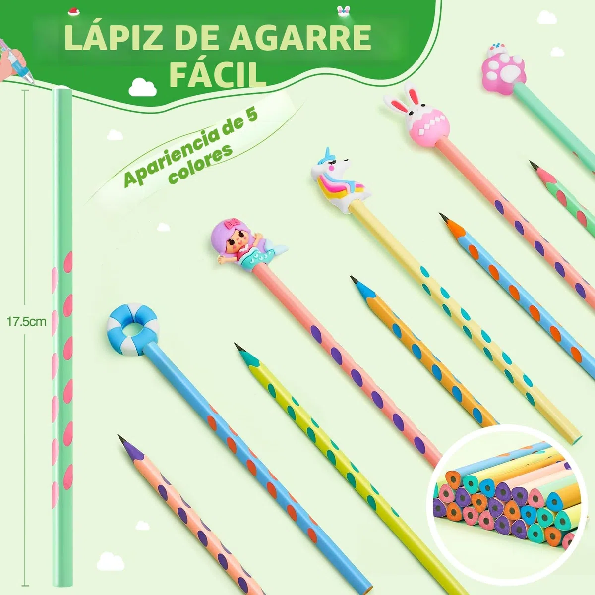 48 Boligrafo Multicolor 4 en 1: 24 Boligrafo Multicolor+24 Lápices, Regalos Cumpleaños Niños Colegio, Detalles Cumpleaños Niños, Bolígrafos Divertidos para Fiestas Infantiles