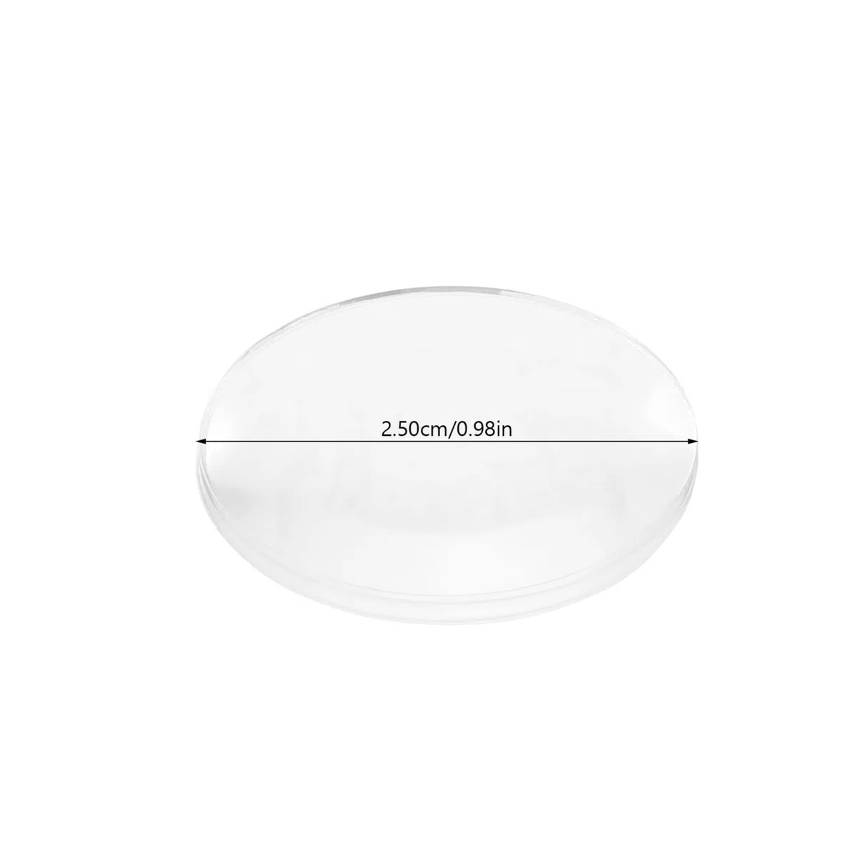 ULTECHNOVO 60 Lentes Convexas Dobles De 25 Mm De Diámetro Lentes De Vidrio Esféricas De Acrílico Transparente Trabajadas Ópticamente Con Bordes Esmerilados Para Aulas De Laboratorios De