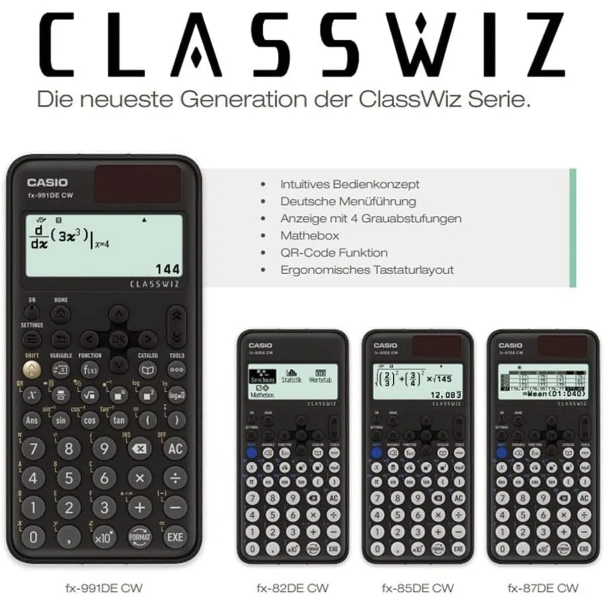 Casio FX-991DE CW ClassWiz calculadora científica técnica Idioma: Alemán
