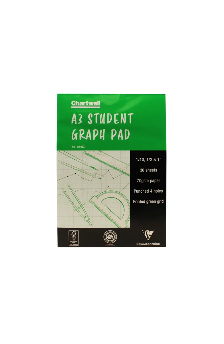 Chartwell CHJ103B - Papel milimetrado (30 unidades, tamaño A3)