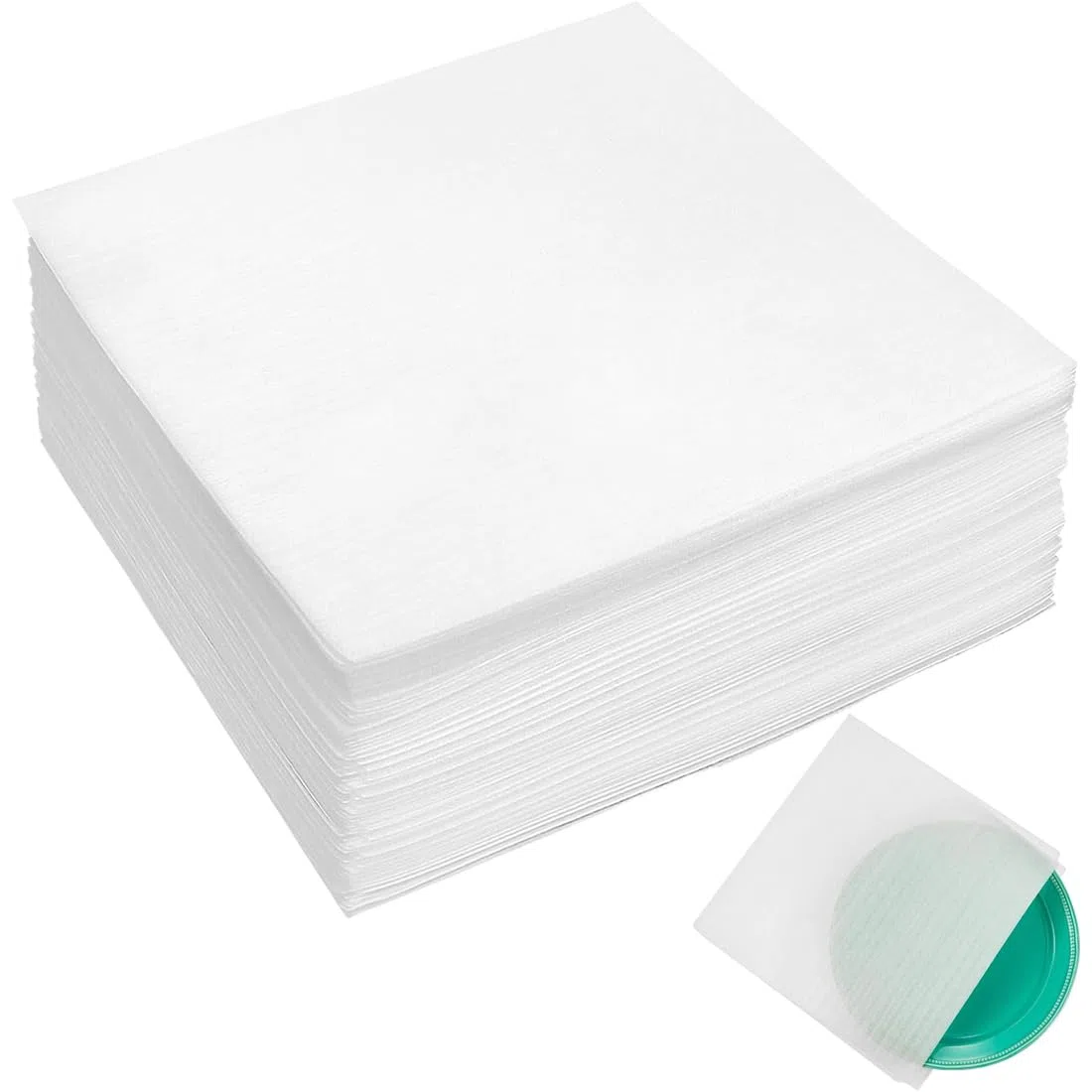 100 Piezas Material de embalaje de burbujas para mudanza, Material de Embalaje de Espuma, lámina de espuma para cajas de mudanza, vajilla, vasos, botellas de vino (22 x 22 cm)