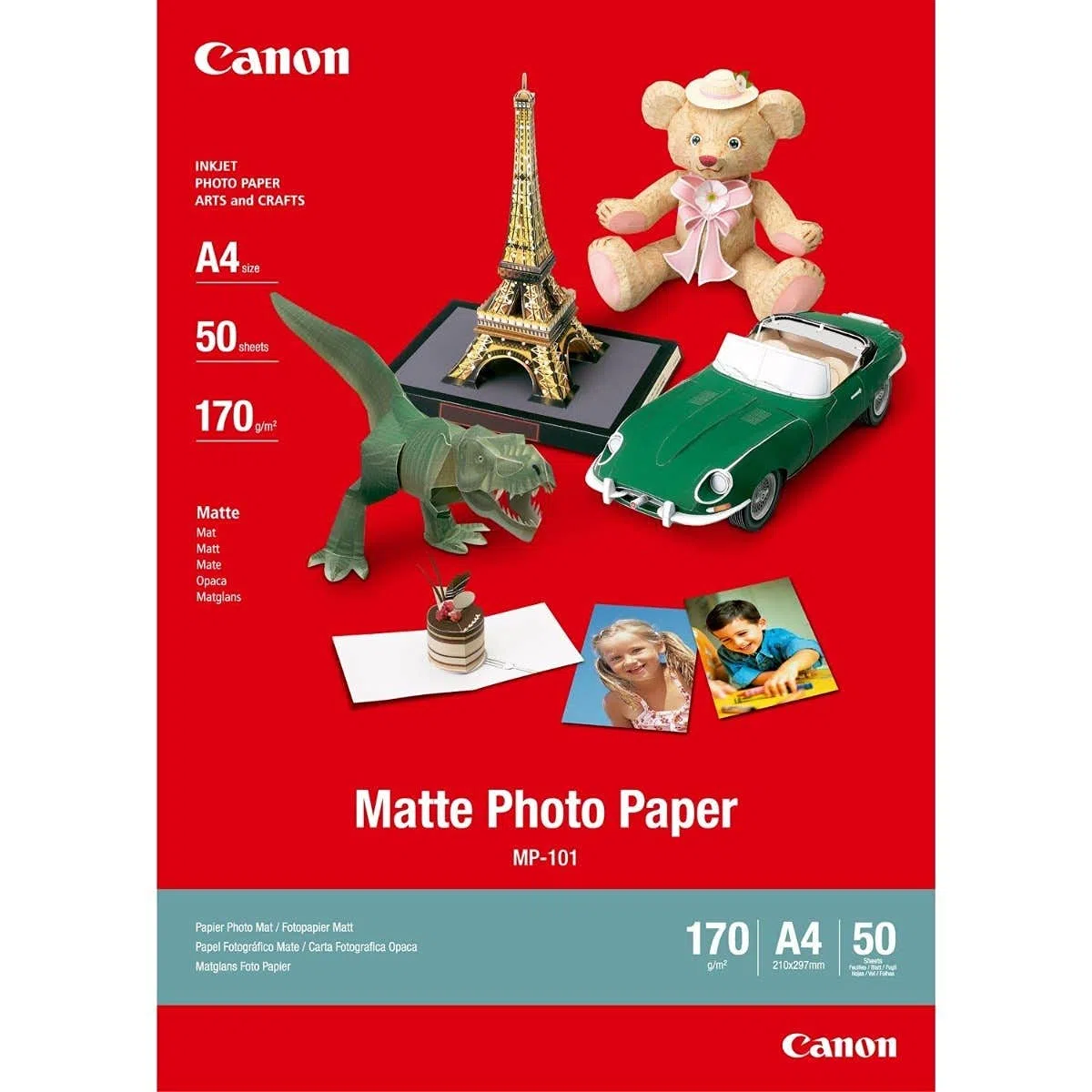 Canon MP-101 - Papel fotográfico A4, mate, 170g/m2, 50 hojas
