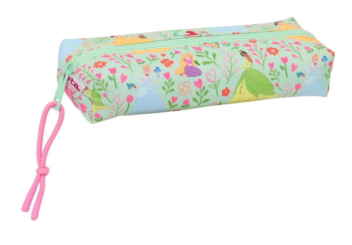 Princesas Disney Bloom - Portatodo Rectangular Niño, Estuche Infantil, Estuche Niño, Ideal para Niños en Edad Escolar, Cómodo y Versátil, Calidad y Resistencia, 22x7x40 cm