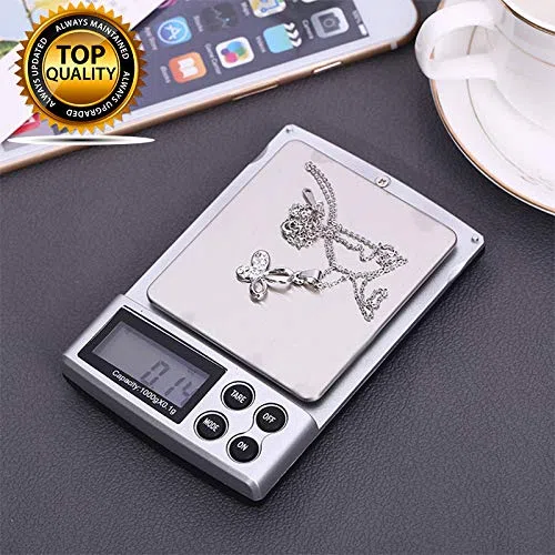 Báscula de joyería, báscula de bolsillo para monedas, 200 g/0,01 g, con pantalla LCD retroiluminada, báscula digital de bolsillo negra para joyas, monedas, hierbas
