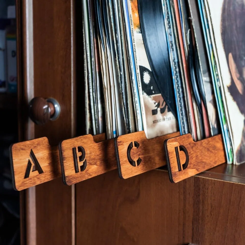 26 Divisores de Discos de Madera, Divisores AlfabéTicos de Almacenamiento de, GuíAs Organizadoras de Soportes de Discos