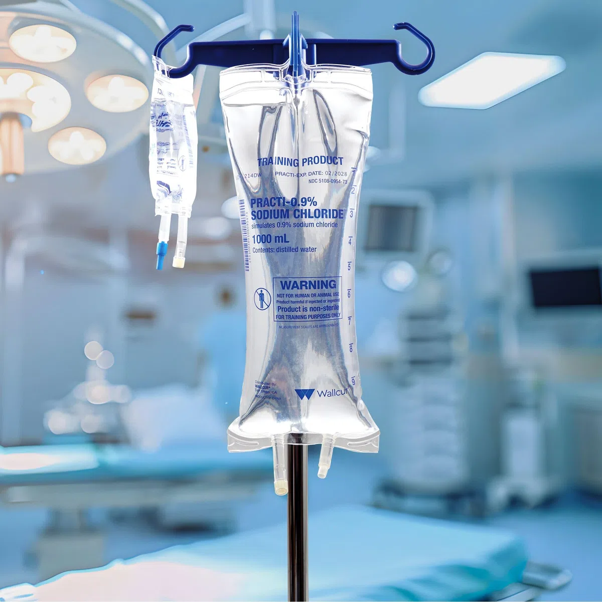 Practi-Cloruro de Sodio 0,9% 1000mL (Bolsa IV) 1 Bolsa - Producto de Simulación para Formación Médica