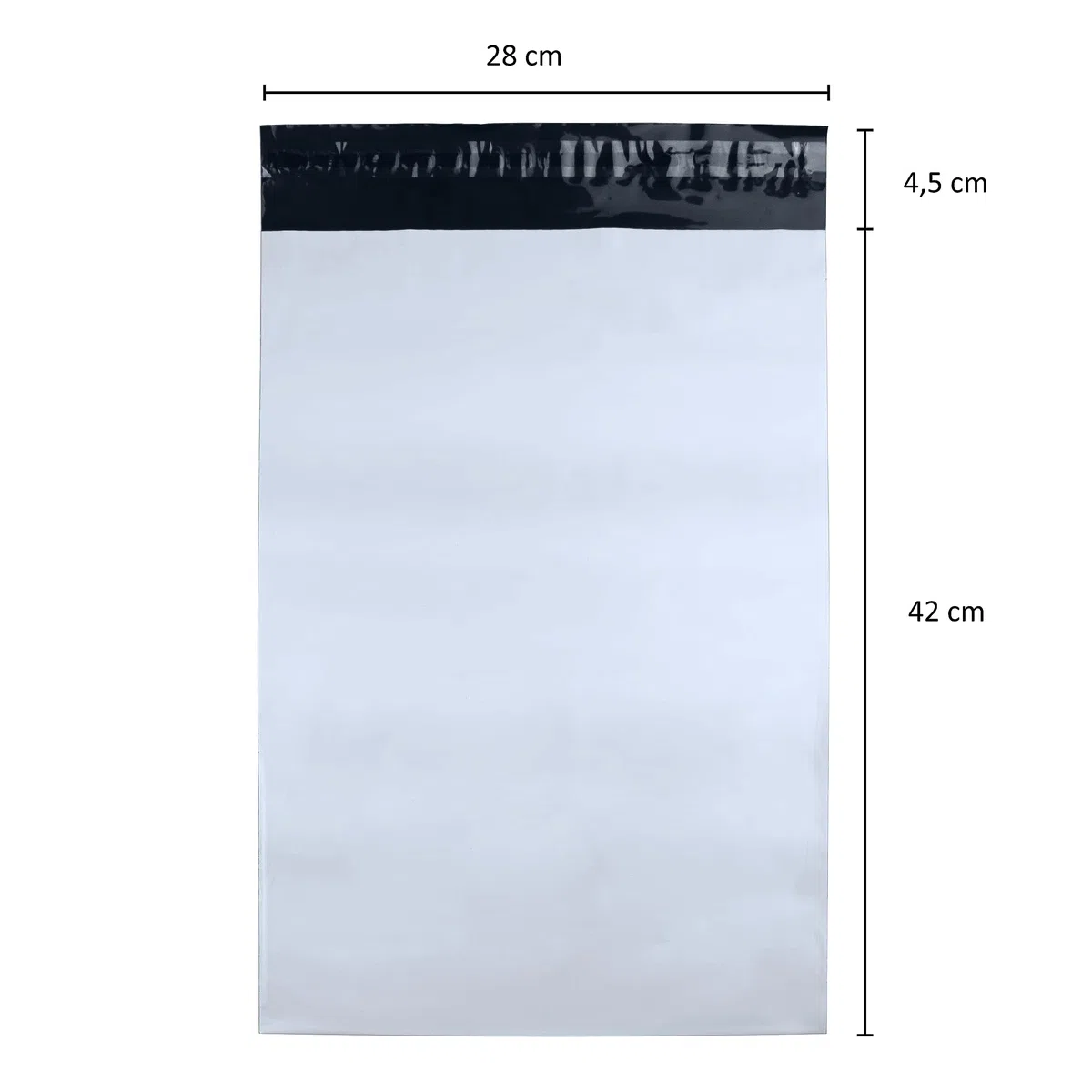 iboo - 100 sobres de plástico opacos blancos de 28 x 42 cm, bolsas de envío, sólidas, inviolables e impermeables - Lote de 100