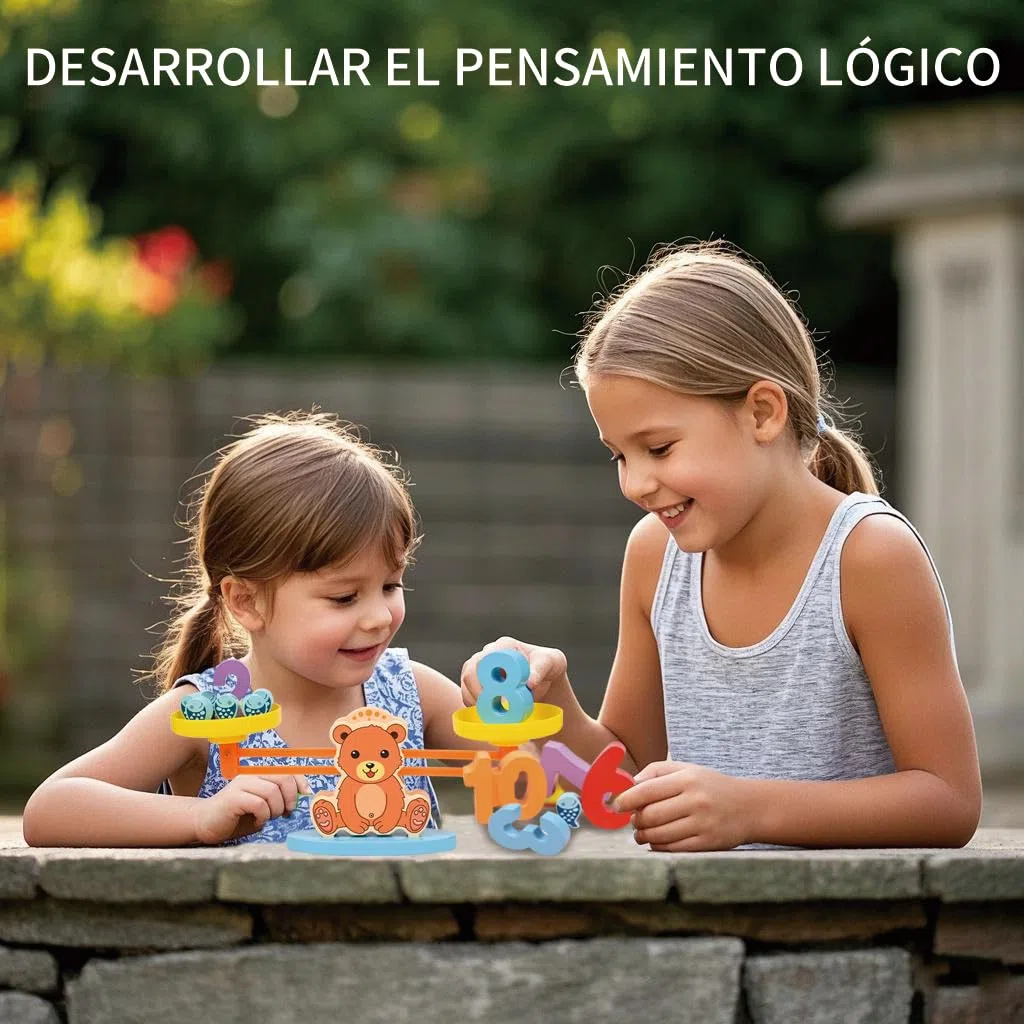 Juguetes Montessori 3 4 5 Años, Balanza Matemática, Juguete de Madera, Juguetes Educativos, Montessori 3 Años, Regalo Niño Niña 3–5 Años