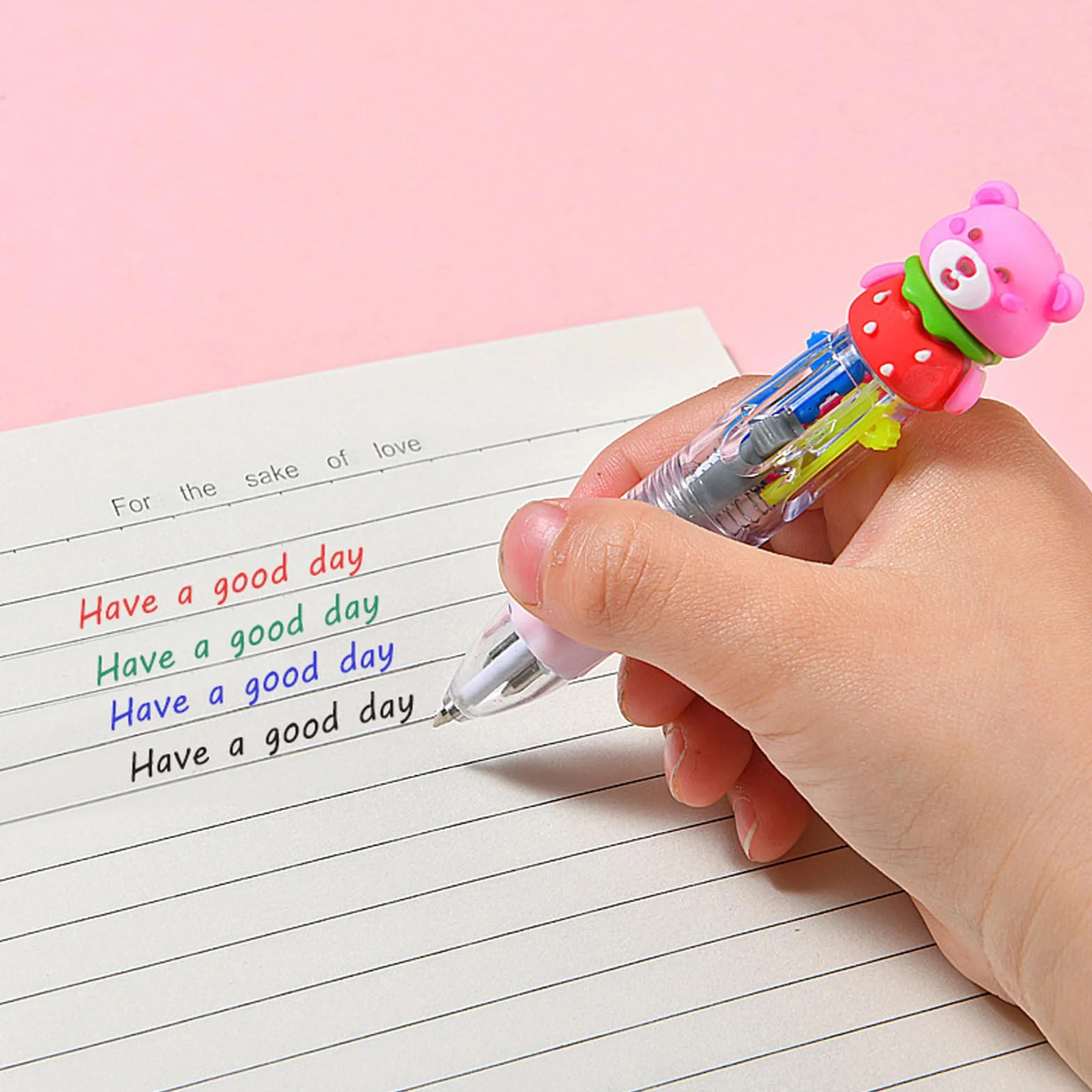40 Bolígrafos Retráctiles 4 Colores Mini Bolígrafos colores Creativo Lindo Bolígrafo de Dibujos Animados, Bolígrafo Retráctil Material Escolar para Deberes Escuela Oficina Regalos