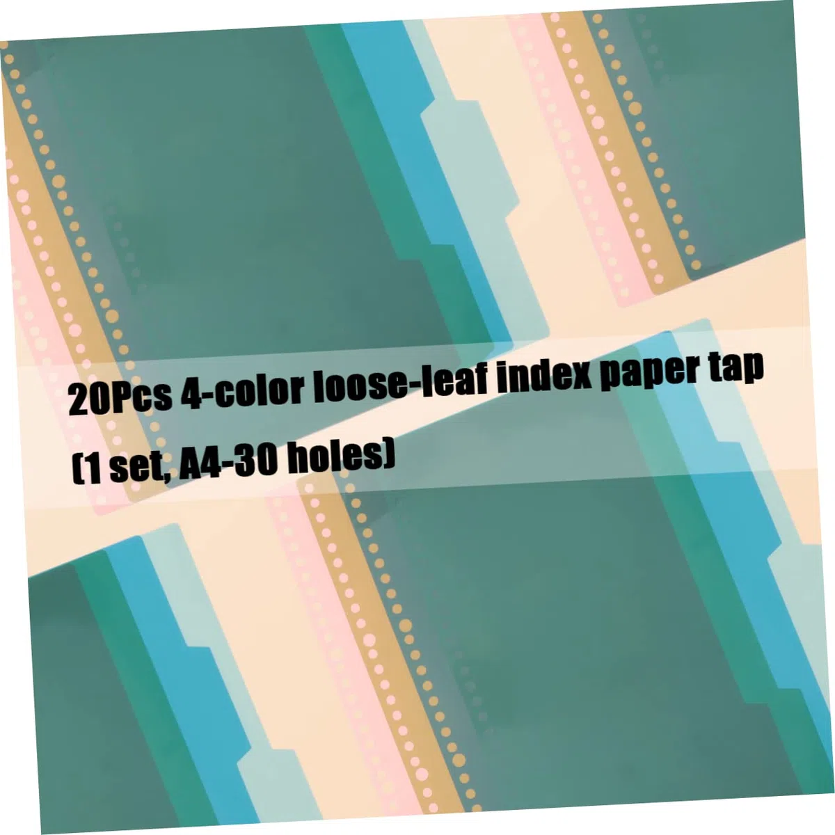Separadores de Carpeta Insertables A4 30 Agujeros Pp Ecológico Multicolor 20 Unidades para Oficina y Material Escolar