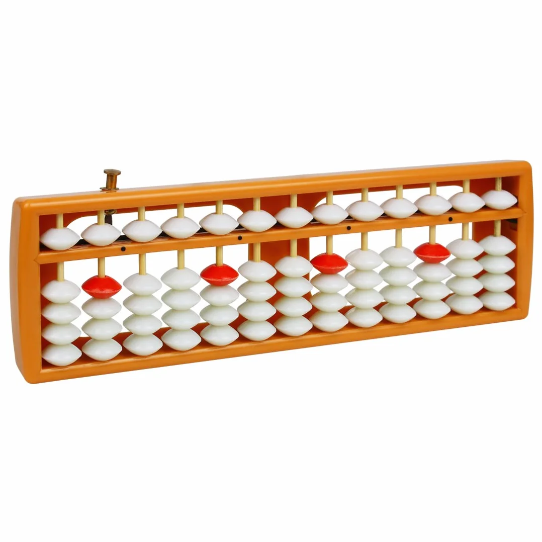 Larcele Perla Aritmética Abacus Recuento Abaque con Botón de Restablecimiento Suministros Escolares para Estudiantes,13 Columnas SP-02 (Amarillo 1)
