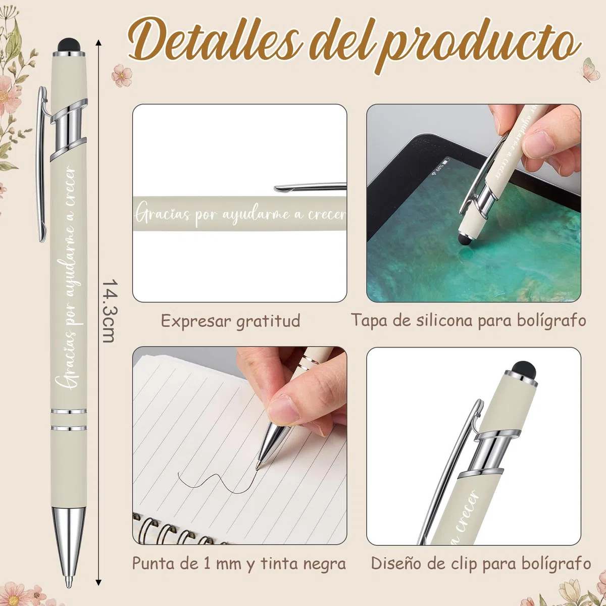 Hestya 3 Piezas Regalo de Agradecimiento para Maestras, Bolso de Tela, Cuaderno y Bolígrafo, Regalo para Profesora en Final del Semestre, Fin de Curso, Graduación, Cumpleaños y Navidad (Arcoíris)