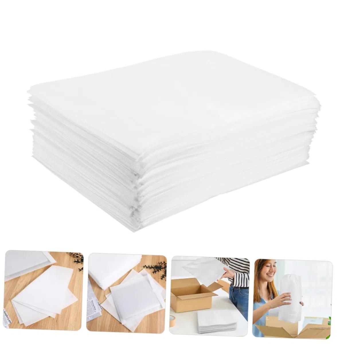 Operitacx Espuma Embalaje para Protección y Amortiguación de Objetos Frágiles en Embalaje de Espuma Epe para Vasos y Jarrones Blanco Paquete de 100 Piezas