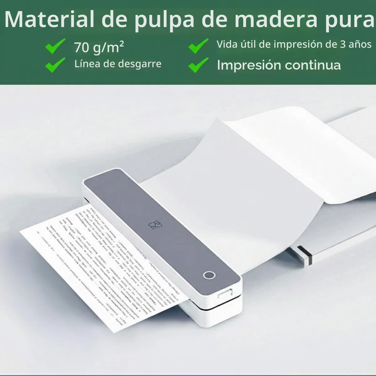 200 Hojas de Papel Térmico A4 - Papel Térmico para Impresora, 210 x 297 mm, 70 g/m² Pulpa de Madera Pura, Sin BPA, Compatible con la Mayoría de Impresoras Térmicas A4, para Impresión Continua