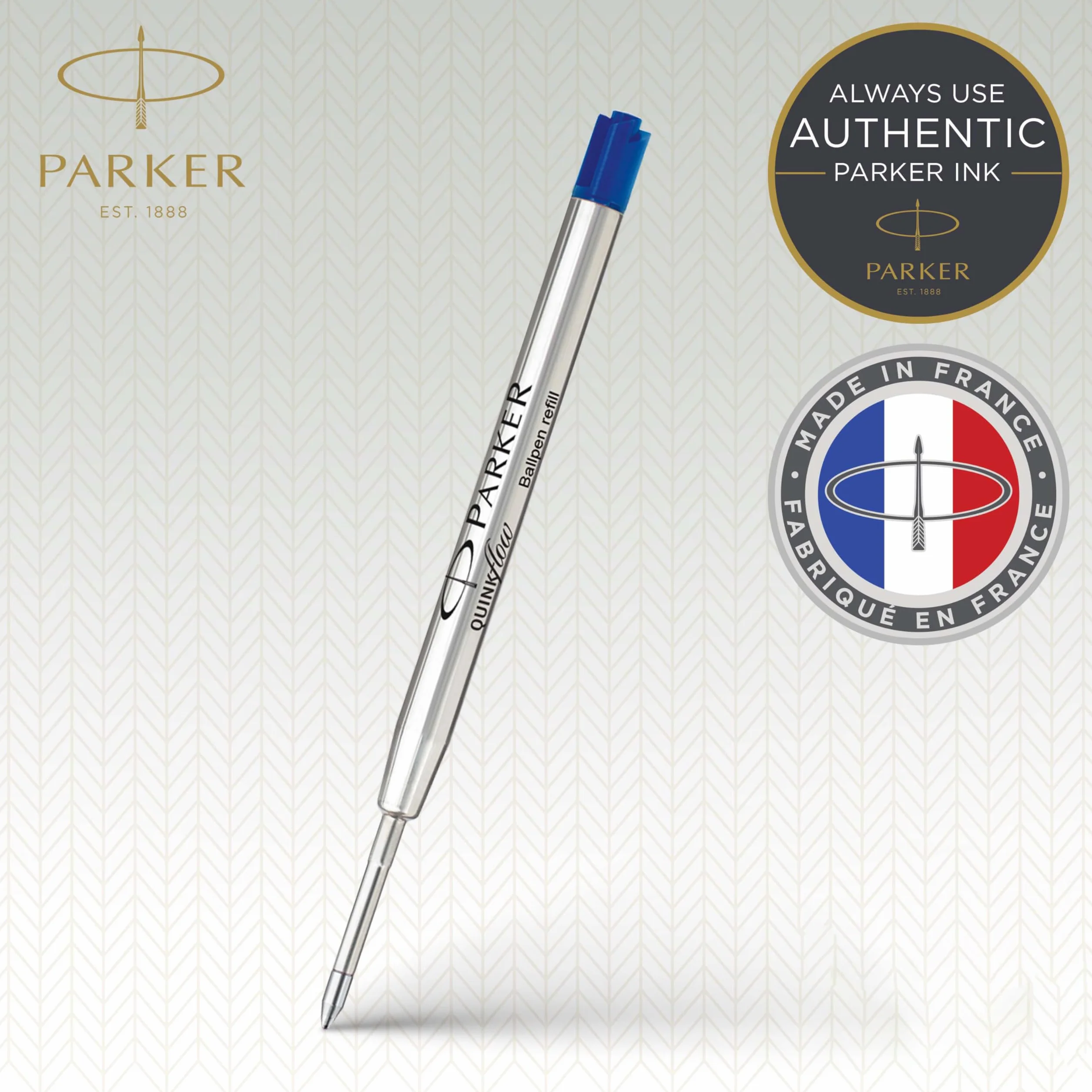 Parker QUINKflow Recambios de tinta para bolígrafos | punta mediana (0,7mm) | tinta azul | paquete de 6