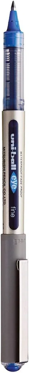 UNI-BALL - Uni Mitsubishi Pencil - 10 bolígrafos Uni-Ball Eye Fine UB-157 - Bolígrafo de tinta líquida azul - Punta 0,7 mm - Escritura mediana