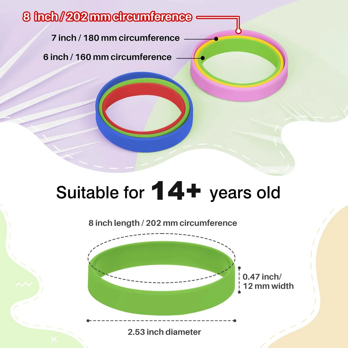 50 piezas Pulseras de Silicona Azul/Rojo/Blanco, 20.2 cm Pulseras Elásticas de Goma Reutilizables para Hombre y Mujere, Pulseras Coloridas para Fiestas, Eventos, Festivales de Música, Deportes