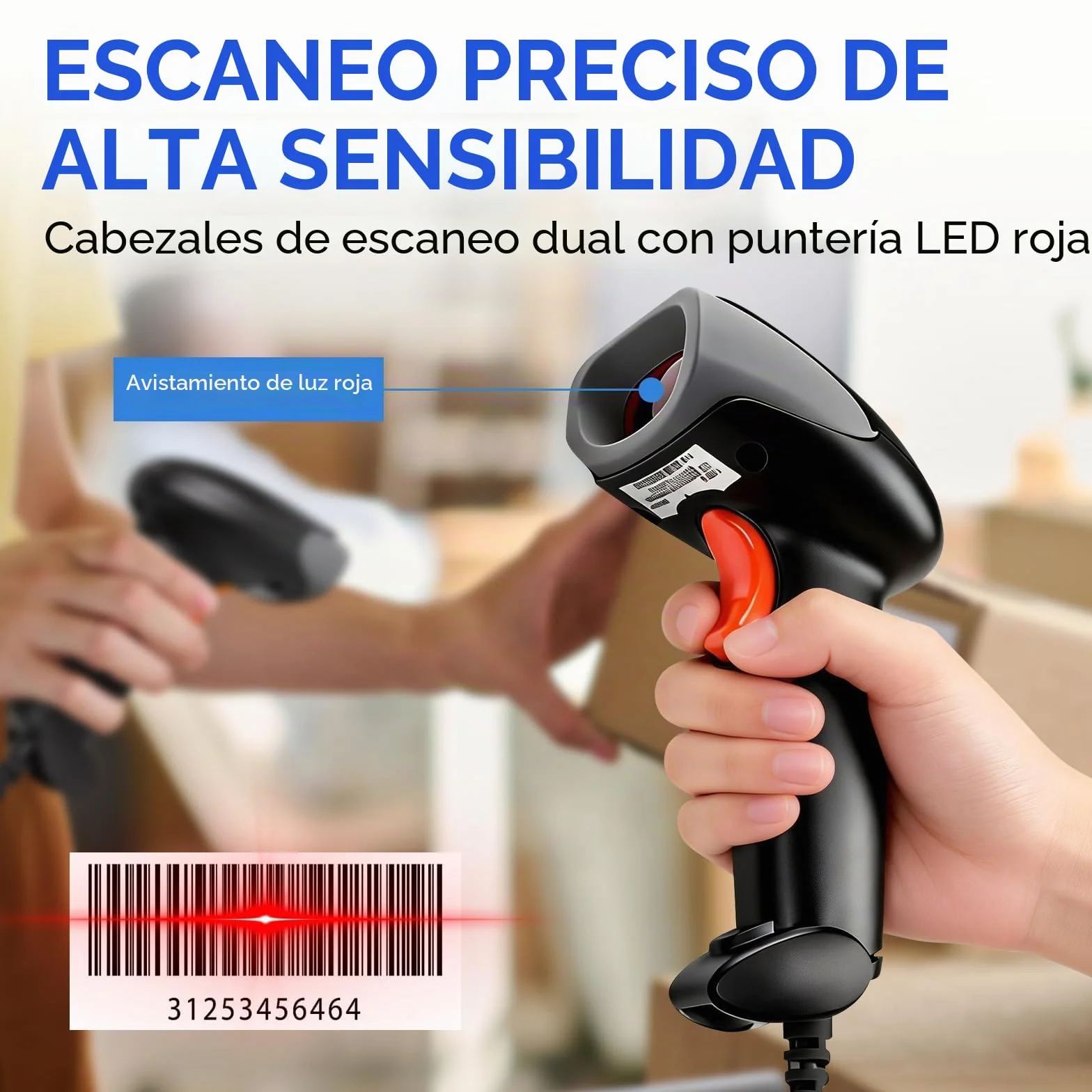 Yanzeo Escáner de códigos de barras USB CCD L1100 para computadora