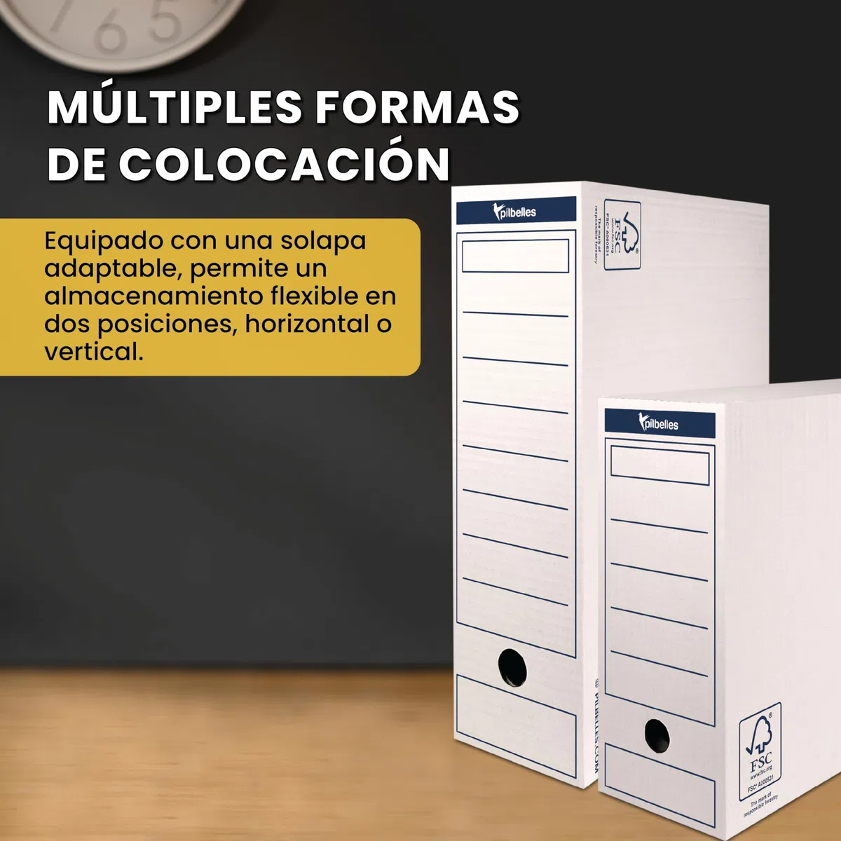 Archivador Definitivo 38x27x11,5 cm - 10 unidades - Archivadores de Oficina Caja de Archivo para Documentos