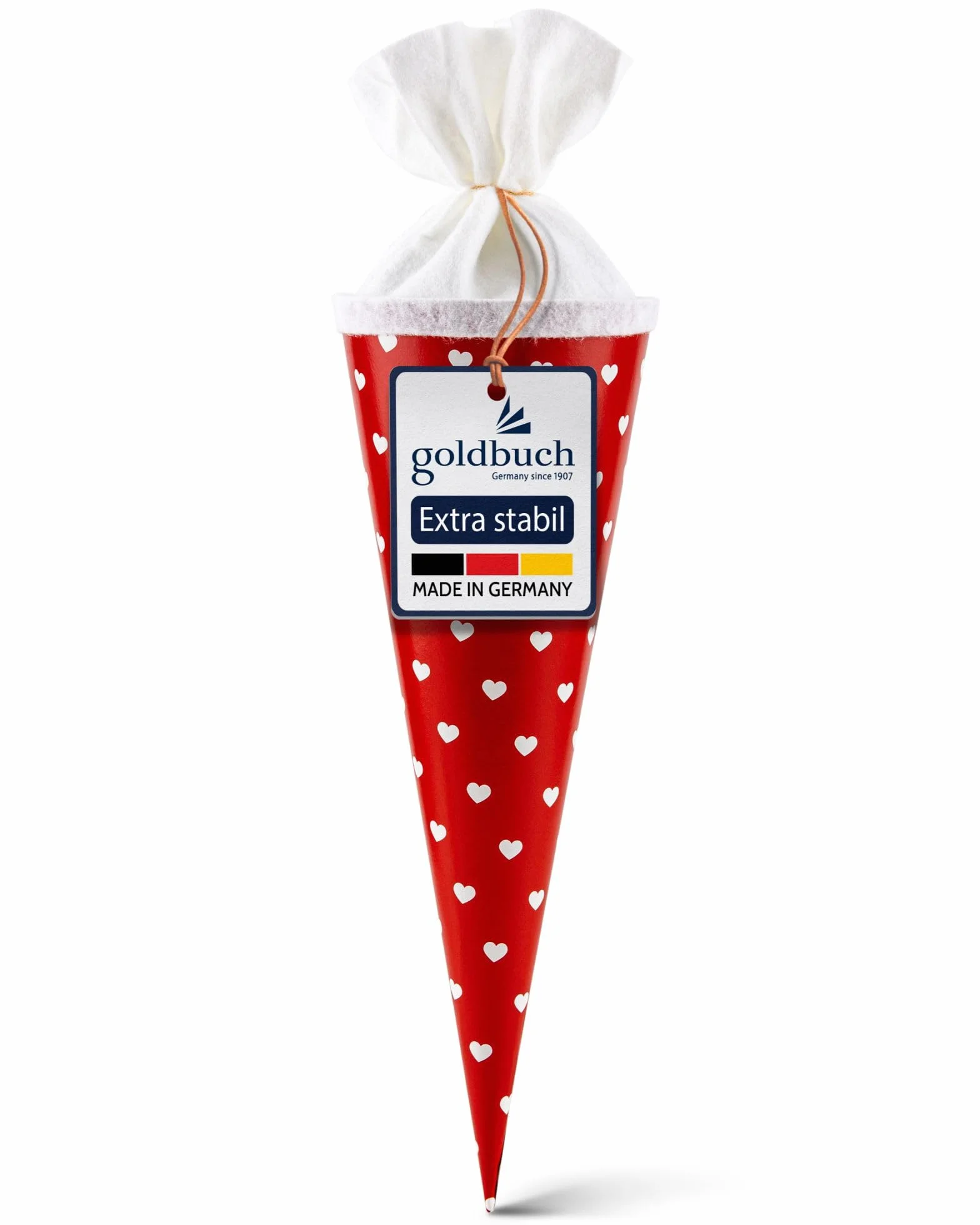 Cono Escolar Corazones 35cm