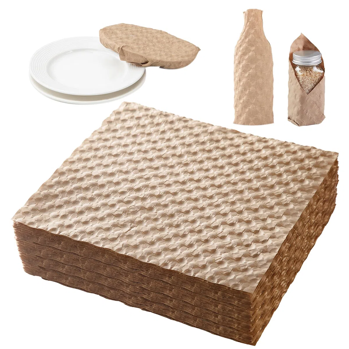 Papel de burbujas, envoltura de burbujas de papel, 12 x 12 pulgadas, 120 hojas, envoltura de amortiguación ecológica, alternativa al envoltorio de burbujas de plástico para embalaje, mudanza