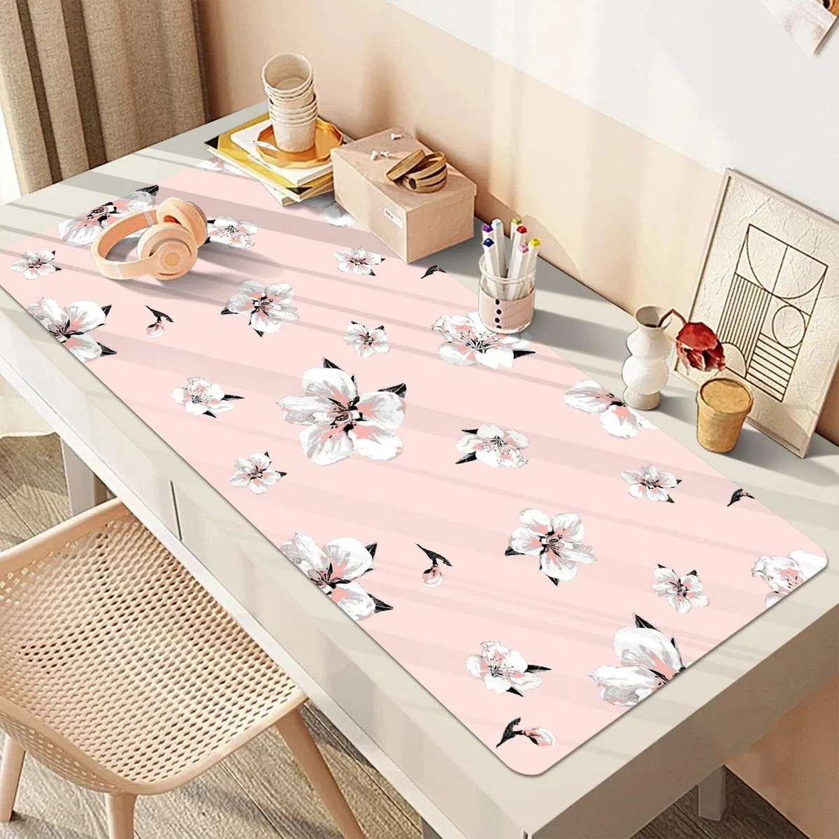 Alfombrilla de Escritorio 80x40 cm Tapete de Mesa Alfombrilla de Oficina con Dibujo Personalizado, Grande Alfombrilla de Ratón Impermeable y Antideslizante