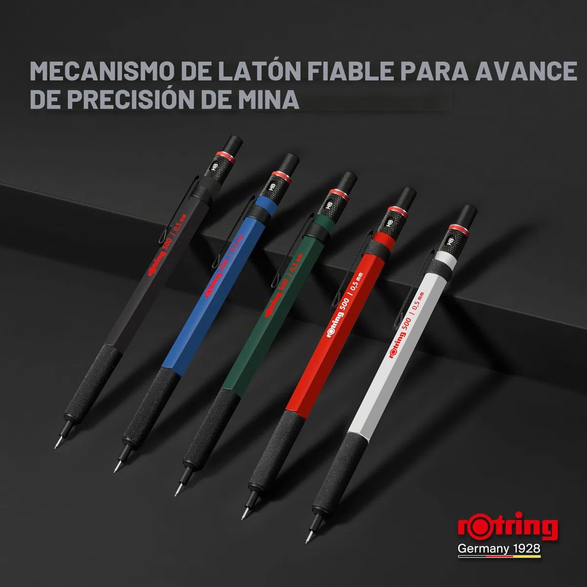 Rotring 500 portaminas de 0,7 mm, cuerpo negro