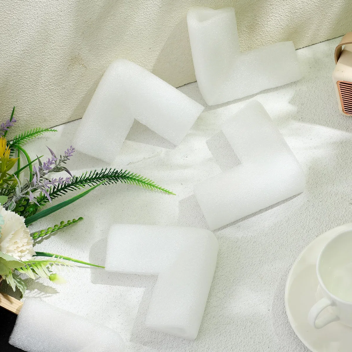 Protectores de Esquinas de Embalaje en Forma de L Protección Acolchada 24 de Epe Blanco para Muebles y Cajas de Mudanza para Envío Profesional