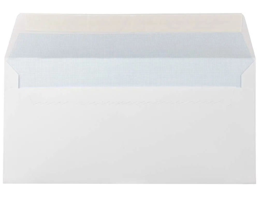 Liderpapel Sobre N.5 Blanco Americano 115X225Mm Tira De Silicona Open System Caja De 500 Unidades