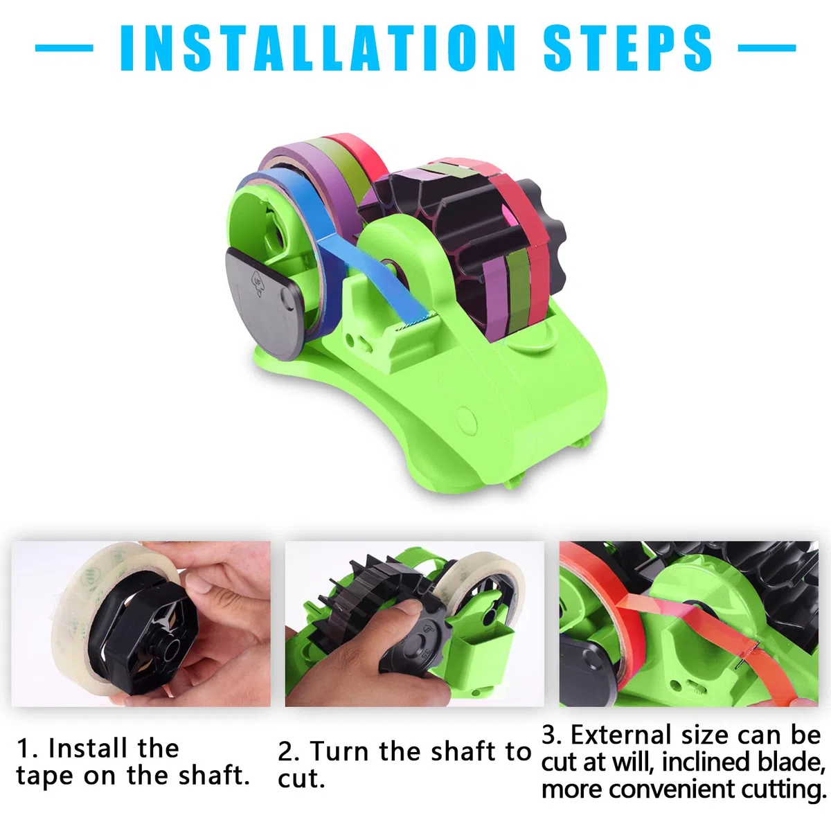 Dispensador de cinta térmica con varios rollos de corte, dispensador de cinta térmica sublimación para cinta de transferencia de calor, dispensador de cinta adhesiva para pegar vinilo en cinta