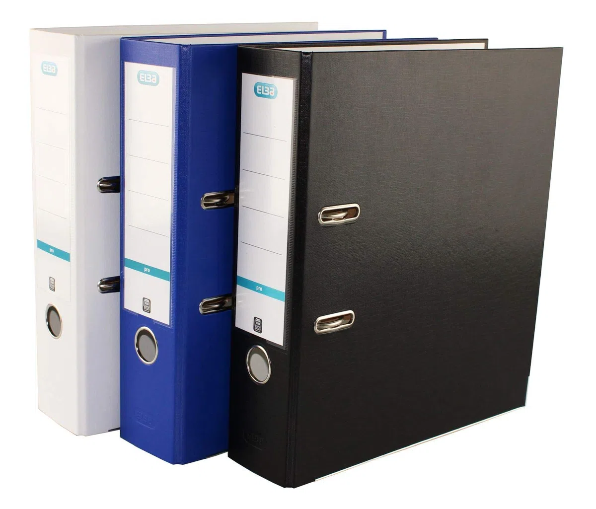 Elba Smart Pro - Archivador, color negro, azul, blanco breit (3 Stück)