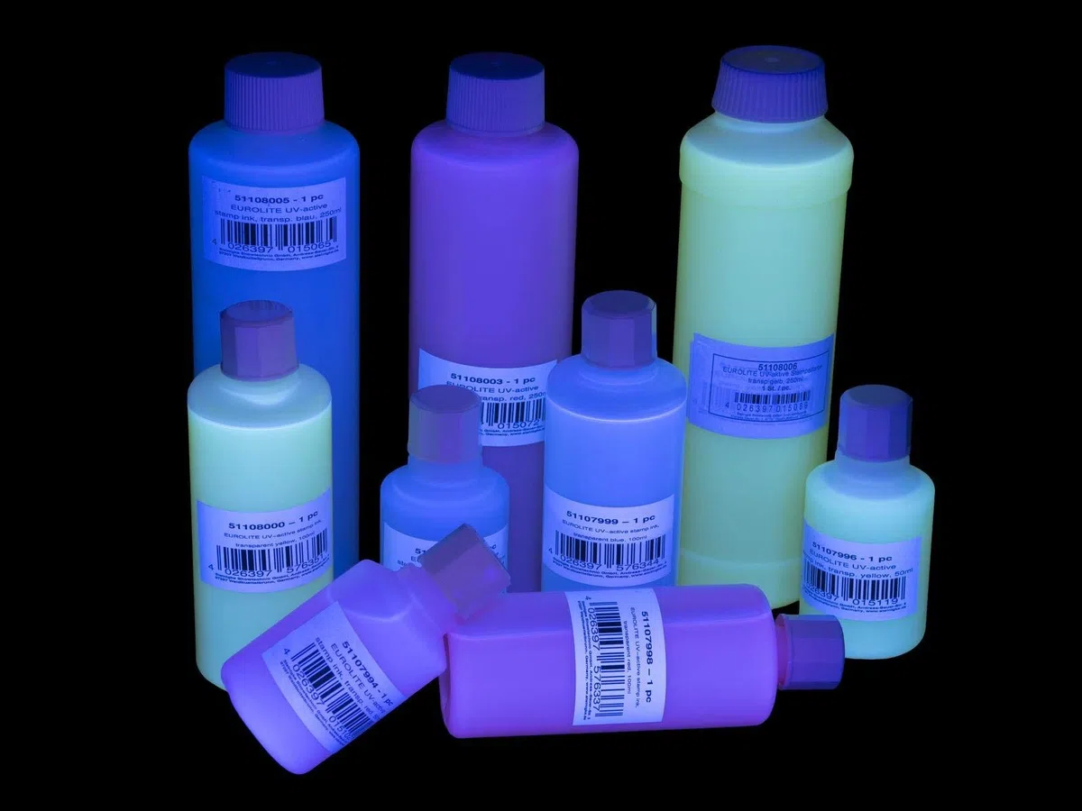 Eurolite - Tinta Invisible para Sellos de Caucho, Color Azul