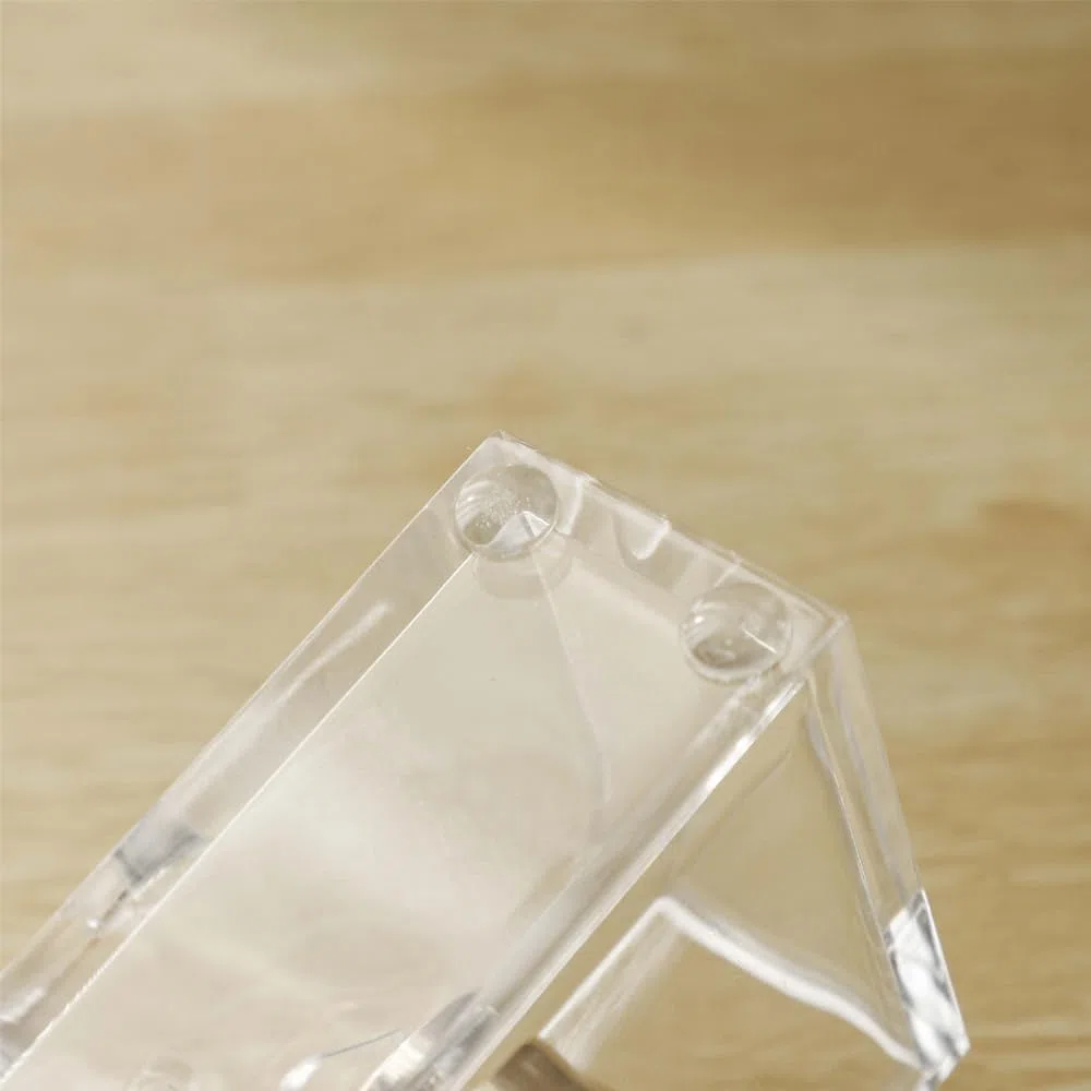 Dispensador de cinta acrílica, soporte transparente antideslizante para rollo de cinta de escritorio para artes, escuela, hogar y oficina [dorado]