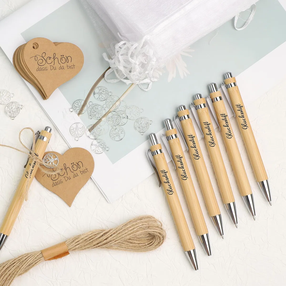24 sets de bolígrafos de madera de la suerte, bolígrafos regalos de madera, bolígrafos motivadores de agradecimiento, regalo de despedida colegas, regalo de agradecimiento, regalo para colegas