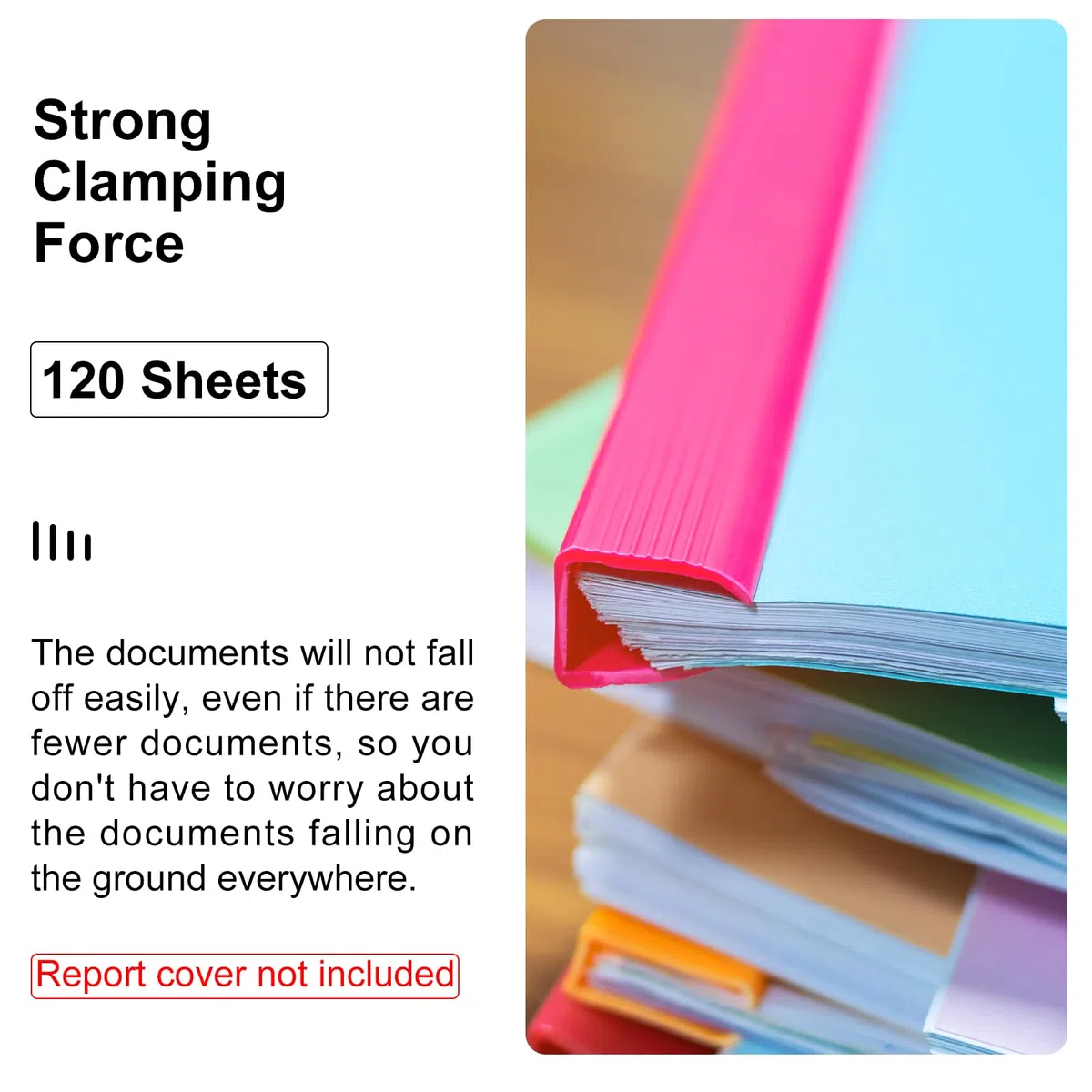 PATIKIL 10 Pz Barras Encuadernación, Barras Encuadernación Deslizantes 13x15mm Capacidad Para 120 Hojas Tamaño A4 Carpeta Presentación Para Informes Carpeta, Transparente Blanco